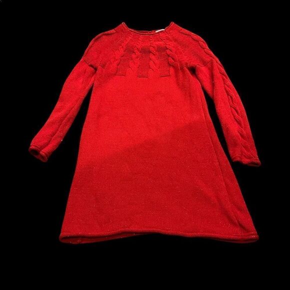 Copper Key Girl’s Sweater Dress Large Red w/ Sparkles - Picture 1 of 6
